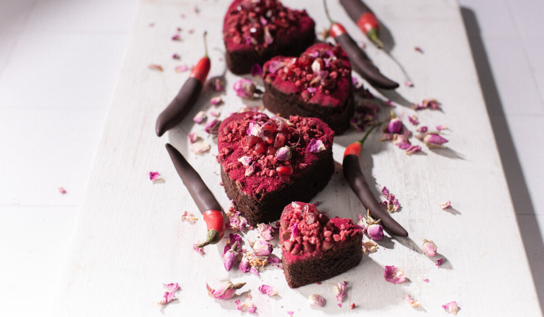Ruby Hearts Chocolate Brownies